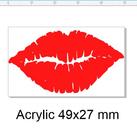 Lips or smile \'Acrylic(brooch pack of 4)( Earrings pack of 10)